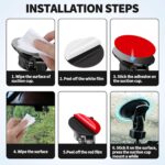 5 PCS Double Sided Adhesive Pads for Dash Cam, 2.2" Round Adhesive Sticky Pads Replacement, Heat Resistant Double Sided Sticker Tape, for Dash Camera, Car Dashboard Windshield GPS Holder - Image 5