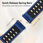 ISABAKE Watch Band for Garmin Vivoactive 4/Forerunner 265/Forerunner 255/Venu 3/Venu 2, 22mm Quick Release Silicone Replacement Band - Image 6