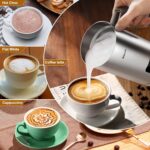 BIZEWO Milk Frother Electric, Warm and Cold Milk Steamer, 4 IN 1 Automatic Milk Warmer Stainless Steel with Touch Screen for Coffee, Latte, Macchiato, Cappuccino, Hot Chocolate - Image 5
