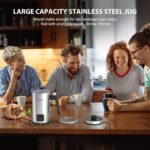 BIZEWO Milk Frother Electric, Warm and Cold Milk Steamer, 4 IN 1 Automatic Milk Warmer Stainless Steel with Touch Screen for Coffee, Latte, Macchiato, Cappuccino, Hot Chocolate - Image 8