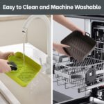 5 QT Air Fryer Silicone Liners for Ninja* AF141/AF142/AF181/AF182 & COSORI* CAF-L501, 2 Pack - NEWITEE BPA Free Platinum Silicone Basket, Square Reusable Air Fryer Liners with Handle - Image 7