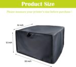 Universal Printer Dust Cover - Wireless HP, Epson & Canon - Waterproof Black 600D Case Protector - 20x16x12 Inch - Image 3