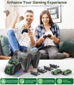 Controller Charger Station with 4 x 4800mWh Rechargeable Battery Pack for Xbox Series/One X|S, RGB Controller Charging Dock with Rechargeable Batteries for Xbox Series Skins - Image 8