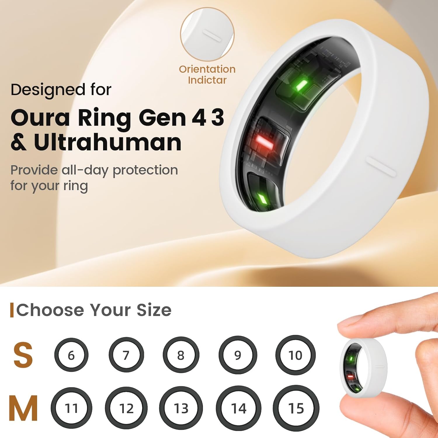 14 Pack Ring Cover Compatible with Oura Ring Gen 4/Gen 3 Horizon/Gen 3 Heritage, Ultra-Thin Anti-Scratch Silicone Ring Case for Women Men, Support Charging with Cover on - Image 3