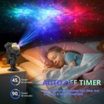 Astronaut Star Projector Galaxy Light with Timer and Remote Control, 360° Adjustable Starry Night Light Projector for Baby/Kids/Adults/Bedroom/Party/Home Decor/Game Room (Black) - Image 6