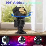 Astronaut Star Projector Galaxy Light with Timer and Remote Control, 360° Adjustable Starry Night Light Projector for Baby/Kids/Adults/Bedroom/Party/Home Decor/Game Room (Black) - Image 8