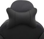 Car Neck Pillows 2pcs Pack Car Headrest Pillow Pu Leather Car Cervical Pillows for Traveling Car Pillows Filled by Fiber (Black) - Image 5