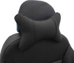 Car Neck Pillows 2pcs Pack Car Headrest Pillow Pu Leather Car Cervical Pillows for Traveling Car Pillows Filled by Fiber (Black) - Image 6