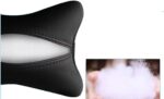 Car Neck Pillows 2pcs Pack Car Headrest Pillow Pu Leather Car Cervical Pillows for Traveling Car Pillows Filled by Fiber (Black) - Image 8