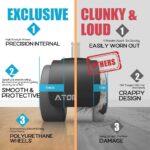 Office Chair Caster Wheels by ATOMDOC, 2" Newly Revolutionary Quadruple Ball Bearing Design,Heavy Duty & Safe Protection for All Floors Including Hardwood, Set of 5 - Image 3