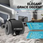 Office Chair Caster Wheels by ATOMDOC, 2" Newly Revolutionary Quadruple Ball Bearing Design,Heavy Duty & Safe Protection for All Floors Including Hardwood, Set of 5 - Image 6