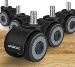 Office Chair Caster Wheels by ATOMDOC, 2" Newly Revolutionary Quadruple Ball Bearing Design,Heavy Duty & Safe Protection for All Floors Including Hardwood, Set of 5 - Image 8