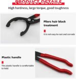 1 PC Elbow 15° Angle Plier Filter Wrench, 12" Three-Gear Adjustable Oil Filter Element Removal Pliers, Bend Angle Filter Wrench, Suitable for Most Car Models (Red & Black) - Image 5