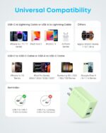 Anker iPhone 16 Charger, 2-Pack 20W Fast USB C Charger Block, for iPhone 16/16 Pro Max/15 Series/iPad Pro and More (Green, 2 Pack & 2 Cable) - Image 5