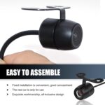 Car Reversing Camera, IP68 Waterproof HD Night Vision Rear View Camera with Bracket Wire Harness, 170 Degree Wide-Angle Dynamic Path Guide Line, Universal for Cars (Black) - Image 4