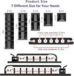 ELII 327 PCS Cable Management Kit 4 Cable Cable Sleeves,65 Cable Clips with 13Cord Holders,25 Roll Cable Organizer Straps,200 Fastening Cable Ties,20 Cable Zip Tie Mounts for Computer (Black) - Image 6