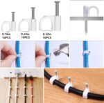ELII 327 PCS Cable Management Kit 4 Cable Cable Sleeves,65 Cable Clips with 13Cord Holders,25 Roll Cable Organizer Straps,200 Fastening Cable Ties,20 Cable Zip Tie Mounts for Computer (Black) - Image 8