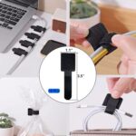 ELII 327 PCS Cable Management Kit 4 Cable Cable Sleeves,65 Cable Clips with 13Cord Holders,25 Roll Cable Organizer Straps,200 Fastening Cable Ties,20 Cable Zip Tie Mounts for Computer (Black) - Image 9