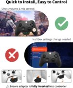 Stereo Headset Adapter, Audio Mic Headphone Adapter for Xbox One, Xbox Series X|S and Elite Controller, Adjust Audio Balance (Game Sound & Voice Chat), 2 Sound Modes - Image 5