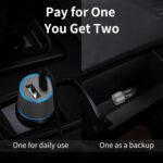 Cluvox 35W USB C Car Charger, 2 Pack Fast Charging Automobile Charger for iPhone 16/15 Plus/Pro/Max/14/13/12/11, Samsung Galaxy S25/S24, 20W Type C+ 15W Dual Ports Cargador Carro Lighter Adapter - Image 3