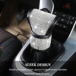 Bling Car Gear Shift Knob Cover, Auto Knob Gear Stick Protector Diamond Decor Accessories, Crystal Rhinestone Vehicle Shifting Gear Stick Protector, Universal for SUV, Truck - Image 4