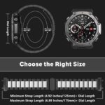 Metal Watch Band for Amazfit T-Rex 3 Band Beautifully Polished Stainless Steel Replacement Strap for Amazfit T-Rex 3 - Black Silver - Image 5