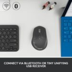 Logitech M720 Triathlon Wireless Mouse, Bluetooth, USB Unifying Receiver, 1000 DPI, 6 Programmable Buttons, 2-Year Battery, Compatible with Laptop, PC, Mac, iPadOS - Black - Image 5