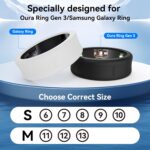 DDJ Ultra-Thin Cover for Samsung Galaxy & Smart Rings - 4 Pack Ring Protector, Sizing Kit, Anti-Scratch Silicone, Sizes 5/6/7/8/9/10 (White/Pink/Purple/Black) - Image 3