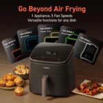 COSORI Air Fryer 9-in-1, Compact & Large 6-Qt, Fast Turbo Modes, 90–450°F Precise Heat for Even Results, Up to 95% Less Oil*, Roast, Bake, Dry, Reheat, Frozen, Broil, Proof, 120V, TurboBlaze, Grey - Image 5