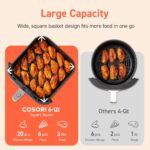 COSORI Air Fryer 9-in-1, Compact & Large 6-Qt, Fast Turbo Modes, 90–450°F Precise Heat for Even Results, Up to 95% Less Oil*, Roast, Bake, Dry, Reheat, Frozen, Broil, Proof, 120V, TurboBlaze, Grey - Image 7