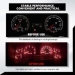 20 PCS T5 LED Lights for Car Dashboard, Dash Lights, T5 37 74 LED Bulb with Twist Lock Socket, 3030 Chips Bright 12 Volt Replacements for Instrument Dashboard Panel Indicator (Red) - Image 5