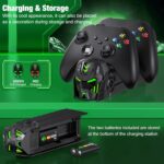 Controller Charger Station with 2x5520mWh Rechargeable Battery for X-1/X-Series X/S Controller,Charging Dock for X1 Battery Pack with 4 Covers-Xbox Accessories - Image 3