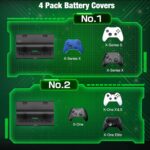 Controller Charger Station with 2x5520mWh Rechargeable Battery for X-1/X-Series X/S Controller,Charging Dock for X1 Battery Pack with 4 Covers-Xbox Accessories - Image 6