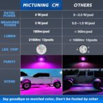 MICTUNING 2025 Upgraded CM RGB LED Rock Lights Kits - 12 Pods Multicolor Neon Light Waterproof Underglow Lighting Kit with APP Control & Flashing & Music Mode - Image 3