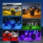 MICTUNING 2025 Upgraded CM RGB LED Rock Lights Kits - 12 Pods Multicolor Neon Light Waterproof Underglow Lighting Kit with APP Control & Flashing & Music Mode - Image 4