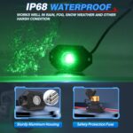 MICTUNING 2025 Upgraded CM RGB LED Rock Lights Kits - 12 Pods Multicolor Neon Light Waterproof Underglow Lighting Kit with APP Control & Flashing & Music Mode - Image 6