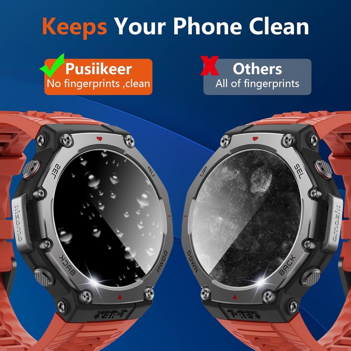 (6 Pack) for Amazfit T-Rex 3 Rugged/Military Smart Watch Screen Protector,TPU HD Protective Film - Image 5
