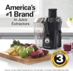 Hamilton Beach Juicer Machine, Big Mouth Large 3” Feed Chute for Whole Fruits and Vegetables, Easy to Clean, Centrifugal Extractor, BPA Free, 800W Motor, Black - Image 3