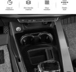 2 Pack Car Comfort Knee Pads, 6.89 x 2.95 Inches Center Console Elbow Pad Armrest, One-Piece Molded Soft Leather Armrest Pillow, Universal for Most Cars (Black) - Image 4