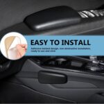 2 Pack Car Comfort Knee Pads, 6.89 x 2.95 Inches Center Console Elbow Pad Armrest, One-Piece Molded Soft Leather Armrest Pillow, Universal for Most Cars (Black) - Image 6