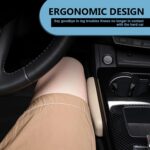 2 Pack Car Comfort Knee Pads, 6.89 x 2.95 Inches Center Console Elbow Pad Armrest, One-Piece Molded Soft Leather Armrest Pillow, Universal for Most Cars (Black) - Image 7