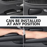 2 Pack Car Comfort Knee Pads, 6.89 x 2.95 Inches Center Console Elbow Pad Armrest, One-Piece Molded Soft Leather Armrest Pillow, Universal for Most Cars (Black) - Image 8