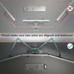 WALI Triple Monitor Stand, Free Standing Three LCD Monitor Fully Adjustable Desk Mount Fits 3 Screens up to 27 inch, 22 lbs Weight Capacity per Arm (MF003), Black - Image 7