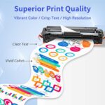 218X Toner Cartridges 4 Pack High Yield (with Chip) Compatible Replacement for HP 218X 218A for Color Laserjet Pro 3201dw MFP 3301fdw 3301cdw 3301sdw Printer Ink W2180X W2180A (BCMY, 4-Pack) - Image 5
