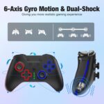 SANGDER Xbox One Controller, RGB LED Light Wireless Xbox Controller Compatible with Xbox One X/S Xbox Series X/S,2.4GHz Wireless Adapter with 3.5mm Audio Jack,Black - Image 3