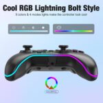SANGDER Xbox One Controller, RGB LED Light Wireless Xbox Controller Compatible with Xbox One X/S Xbox Series X/S,2.4GHz Wireless Adapter with 3.5mm Audio Jack,Black - Image 4