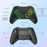SANGDER Xbox One Controller, RGB LED Light Wireless Xbox Controller Compatible with Xbox One X/S Xbox Series X/S,2.4GHz Wireless Adapter with 3.5mm Audio Jack,Black - Image 8
