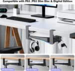 Semaiki Under Desk Mount for PS5/PS5 Slim/PS5 Pro,Horizontal Stand Compatible with PS5 Disc & Digital Edition Console - Image 3