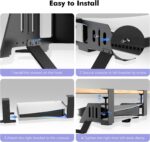 Semaiki Under Desk Mount for PS5/PS5 Slim/PS5 Pro,Horizontal Stand Compatible with PS5 Disc & Digital Edition Console - Image 5