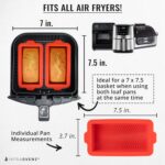 Air Fryer Silicone Loaf Pans for Baking, Non-Stick Bread Cake Pan, 7.5 inch Airfryer Bakeware Sets, Meatloaf Brownie Corn, Fits Instant Pot, Ninja Foodi, Cosori, Chefman, Power XL, Dash, BPA Free - Image 5